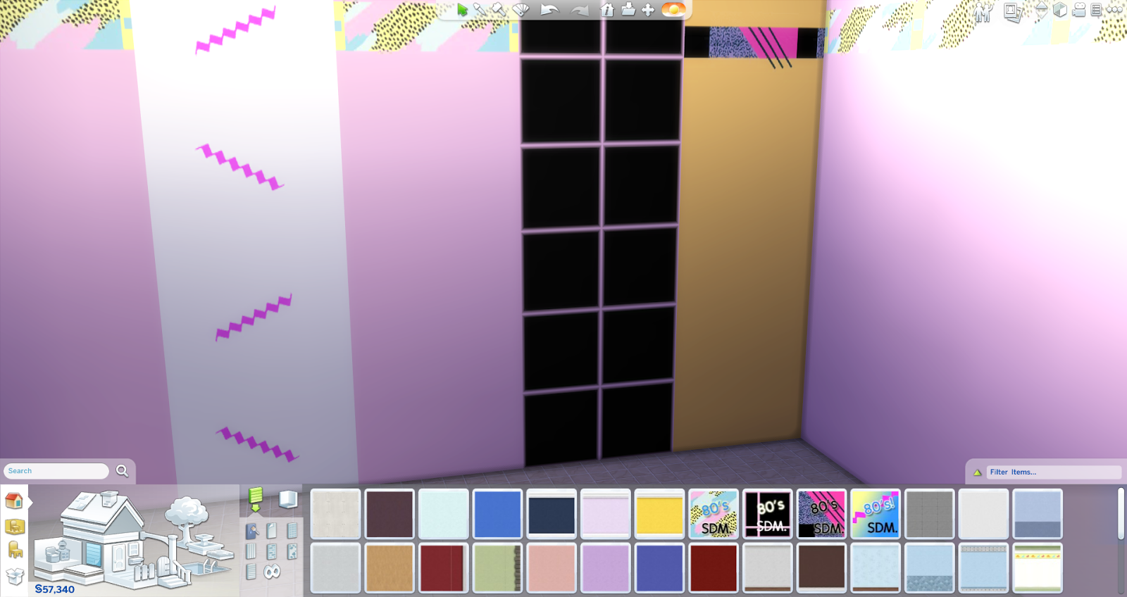 Sara's games.: 80's Bedroom set. My first Build/Buy CC :D